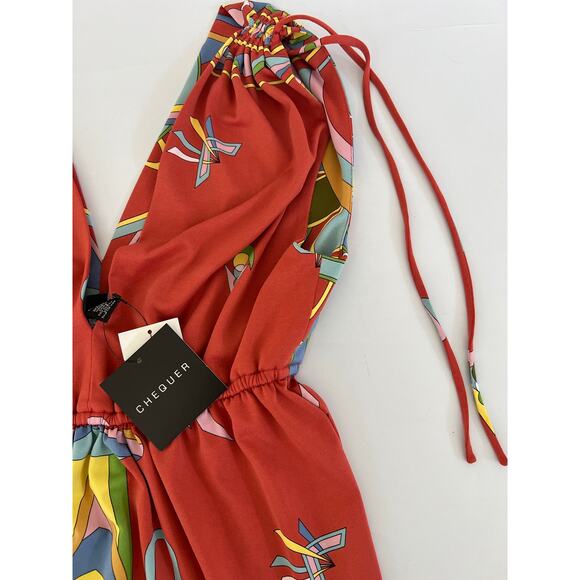 NWT CHEQUER Bloomingdales Multicolor Summertime Mini Dress Womens Size 6 - Picture 9 of 16